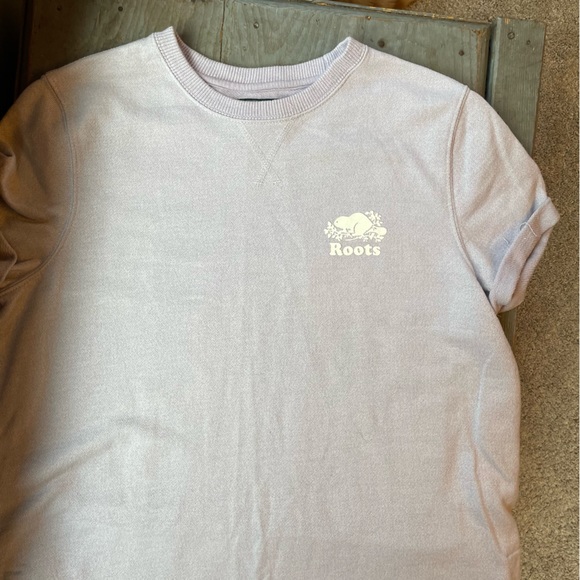 Roots lavender short sleeve sweatshirt dress | size medium - Picture 2 of 6